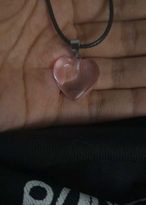 Pink Heart Pendant Necklace