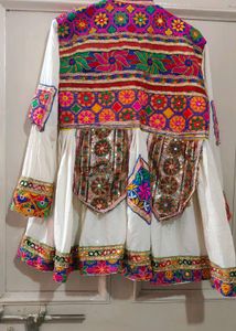 Off White Dhoti With Kurta For Navratri Festival