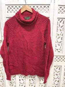 Imported Cozy Red Turtleneck Sweater A