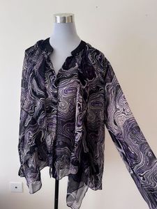 CHIFFON RUFFLE SHIRT