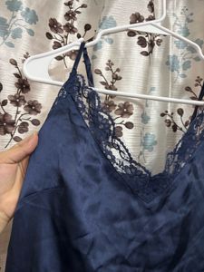 Silk Lace Trim Mini Slip  Lingerie