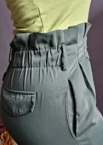 Olive Green High-Waisted Pants