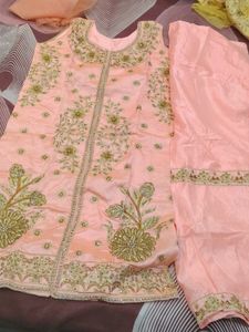 Peach Embroidered Salwar Suit