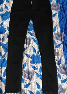 Black Full Length Jeans With High Waist And Size Is 28" Waist ....