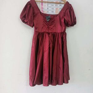 shein puff sleeve party dress