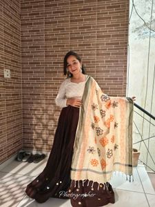 Brown Ethnic Navratri Choli