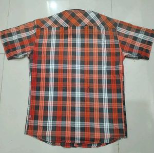 red colour checked shirt for men (thrifted)