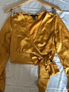 Forever21 Mustard Crop Top