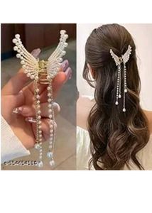 Angel Wing Pearl Hair Clip