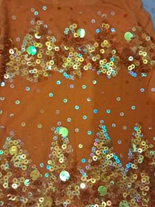 Orange Sequin Top