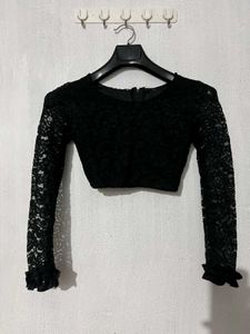 Elegant Black Lace Blouse