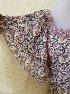 Paisley Print Ruffle Mini Dress