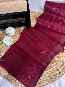 Red &amp; Beige Silk Saree
