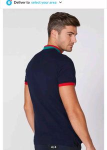 Splash Flamingo Print Polo T-Shirt- M size