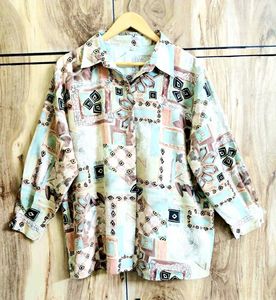 Tan Colour Printed Shirt Size-44-46