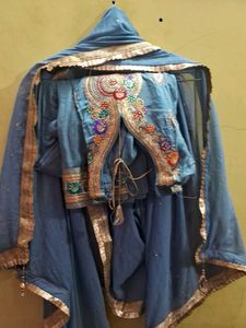 Blue Embroidered Salwar Kameez