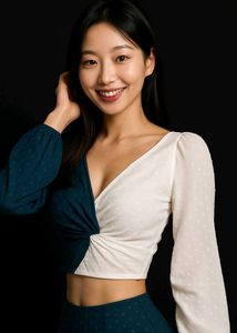Two-Tone Trendy Crop Top..