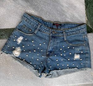 Pearl Denim Shorts