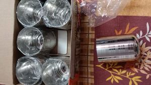 Silver Shine Stainless Steel Glasses (6-Piece)