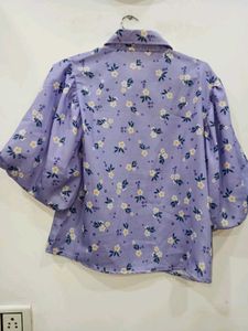 Lavender Floral Shirt For Women