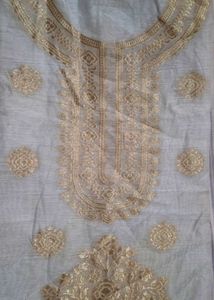 Chander banarasi white Kurta material