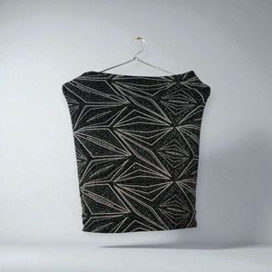 H&amp;M Black Geometric Two-Piece Set