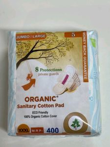Organic Sanitary Cotton Pads XXXL 36 Pieces