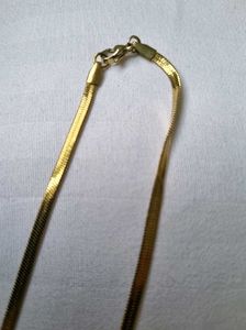 18k Gold Pleated Snake Chain