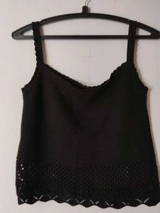 Black Knit Tank Top