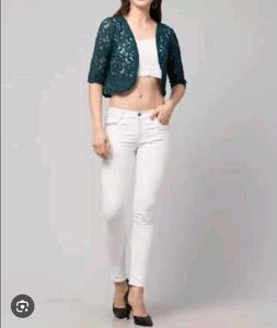 Beautiful Cut OutGreen Shrug