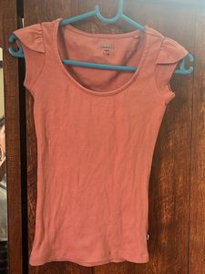 Ribbed Pink Top