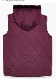 Girls&#39; Puffed Sleeveless Jacket with Hood (4-6yrs)