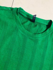 Womens Comfy One Piece Solid Green Stretchable