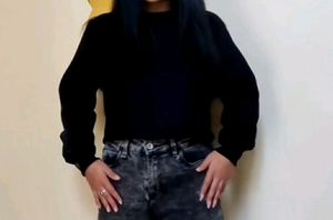 SSS Crop Sweatshirt. Drop Shoulder