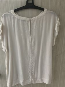 Women Plain White Formal Top