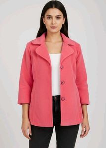 pink Velvet Feel Coat
