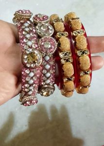 Rajeshthani Look Bangles With Circle Design