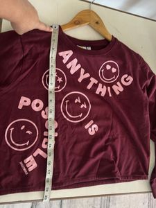 Maroon Graphic Sweatshirt