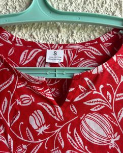 Red Printed Kurti