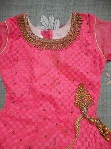 Pink Anarkali Dress