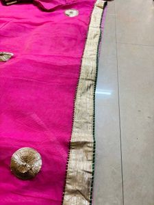 Hot Pink Saree