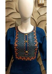 Elegant Blue Embroidered Kurta
