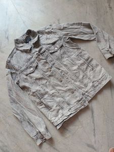 Men Grey  Highlander Washed Denim Jacket