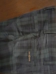 Green Check Straighfit Trouser