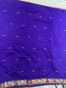 Purple &amp; Pink Banarsi Cotton Silk Saree