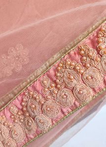 Peach Embroidered Lehenga Choli