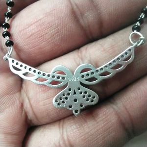 Slightly Used 925 Silver AD Solitaire Mangalsutra