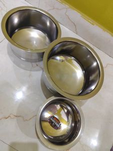 Pack Of 3 Stainless Steel Cookware Set..