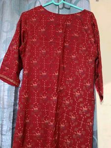 Red Floral Print Kurti