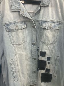 Unique Denim Jacket with Patches